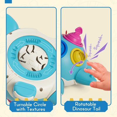 Jouet CastleMotor, jouet sensoriel pour bébé, jouet pour enfant Dino, jouet d'apprentissage précoce, jouet de rotation Pop Fidget