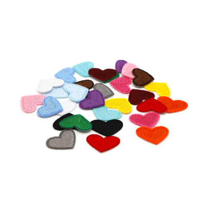 30 pièces d'écussons, écussons en forme de coeur à repasser sur les enfants, mini écussons de broderie