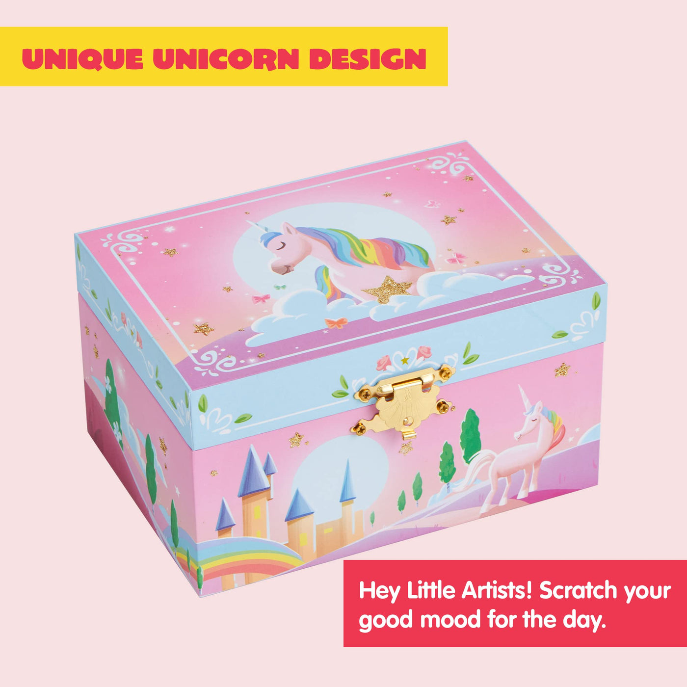 Musical jewelry box, rotating unicorn toy for children music box