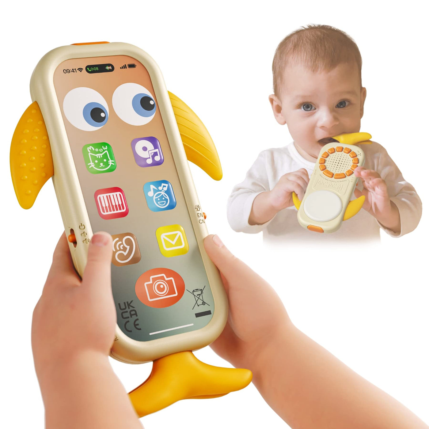 Baby toy phone,Whale cell phone toy Rechargeable battery kids phone toy with sounds numbers and lights educational cell phone toy