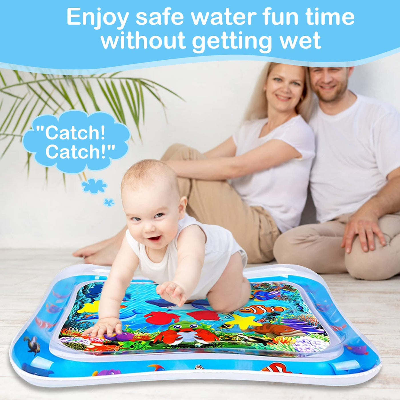 Wassermatte Baby, Wasser Spielmatte Spielzeug Baby Wasserkissen Aufblasbares Wasserspielzeug für Babys