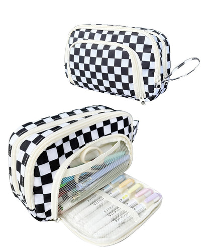 Trousse à crayons avec 3 compartiments