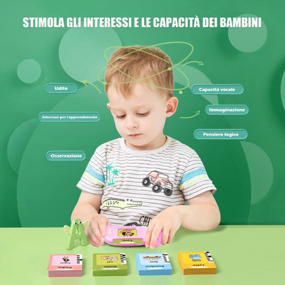 Flashcards parlantes jouet éducatif apprentissage de l'italien pour les enfants d'âge préscolaire 112 feuilles 224 mots