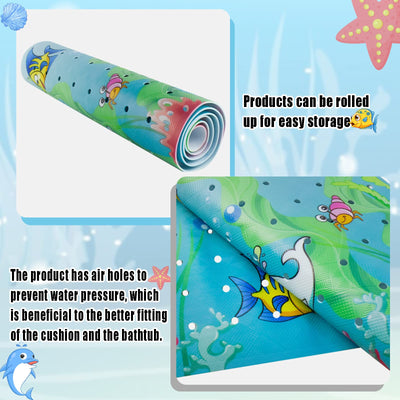 Tapis de bain pour enfants, tapis de bain extra long pour enfants, tapis de bain antidérapant pour enfants avec ventouses