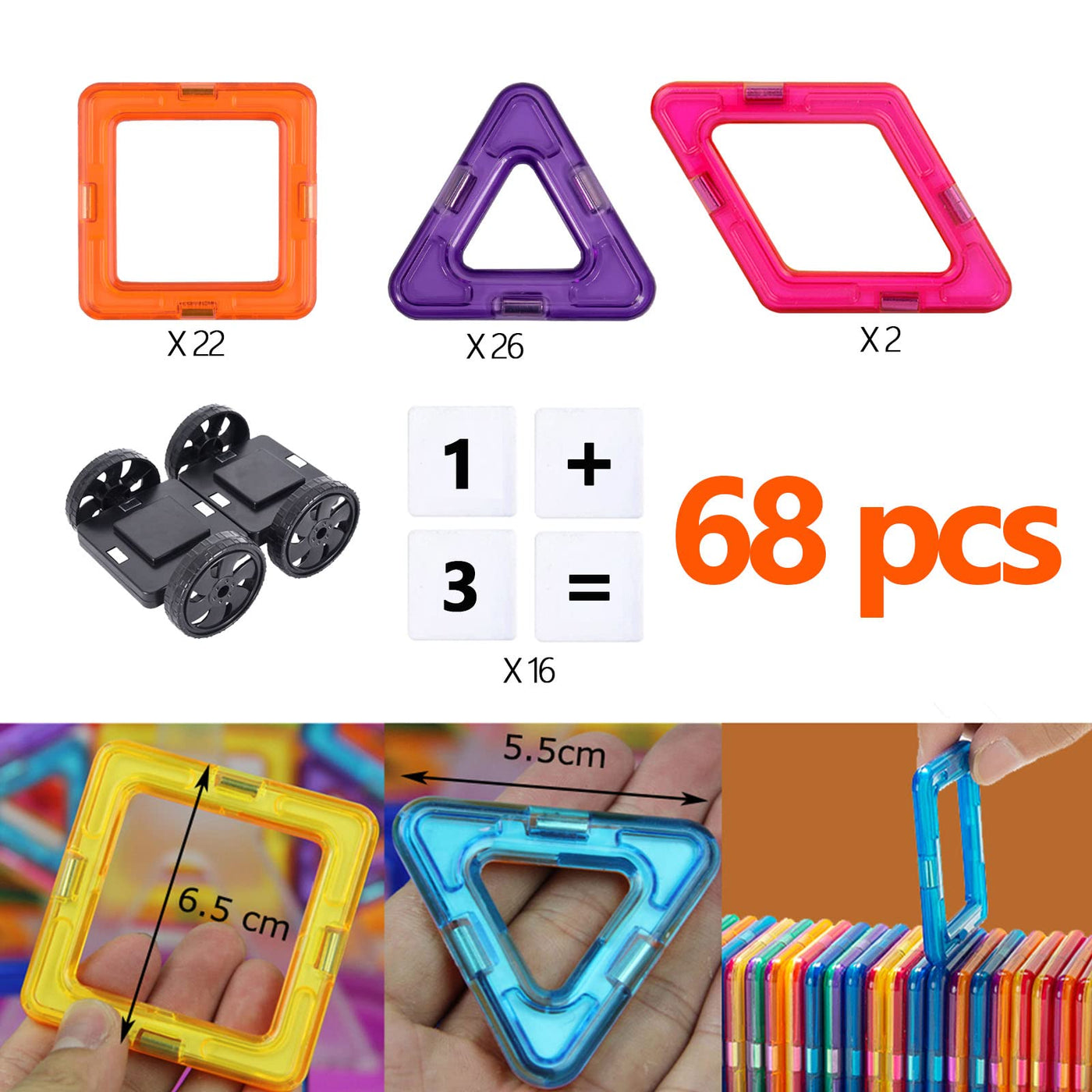 Jeu de blocs magnétiques Blocs magnétiques STEM