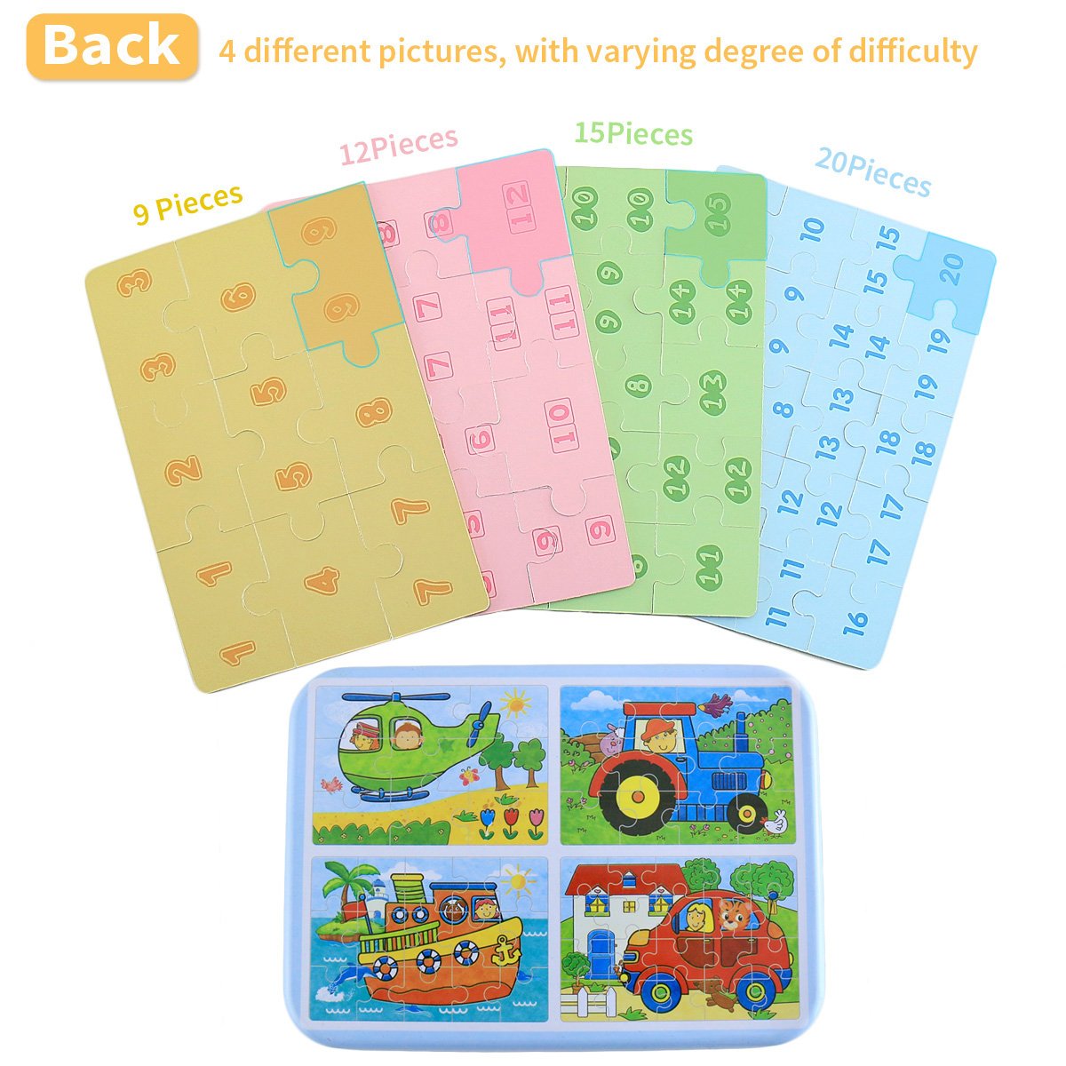 Kinderpuzzle 64 Teile Puzzle für Kinder Puzzle vier Schwierigkeitsgrade