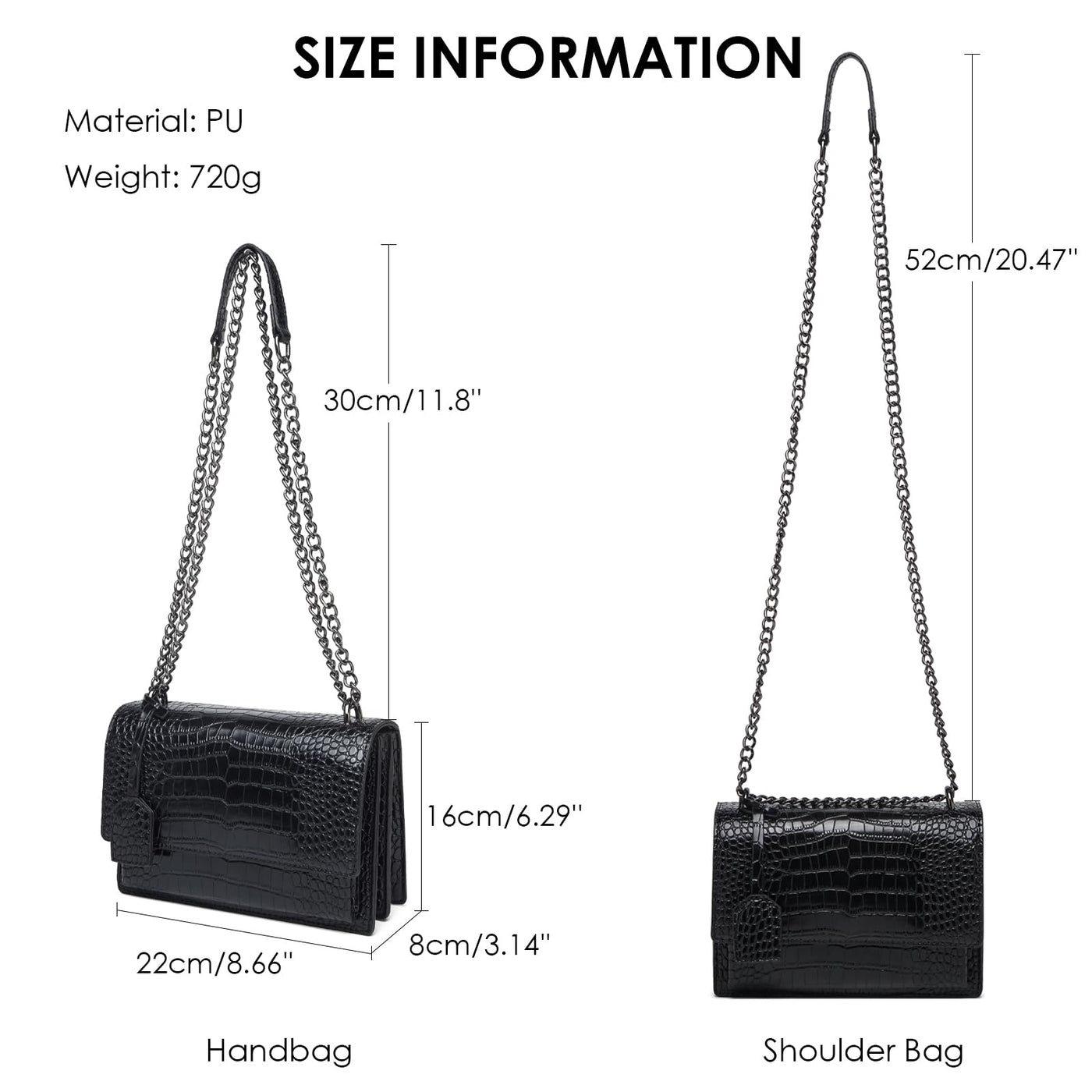 Small Shoulder Bag - Chain Shoulder Strap Crossbody Bag