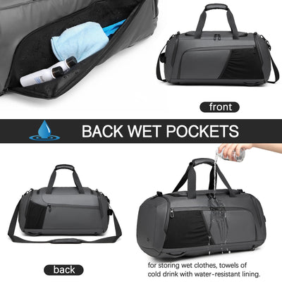 Sports bags with shoe compartment