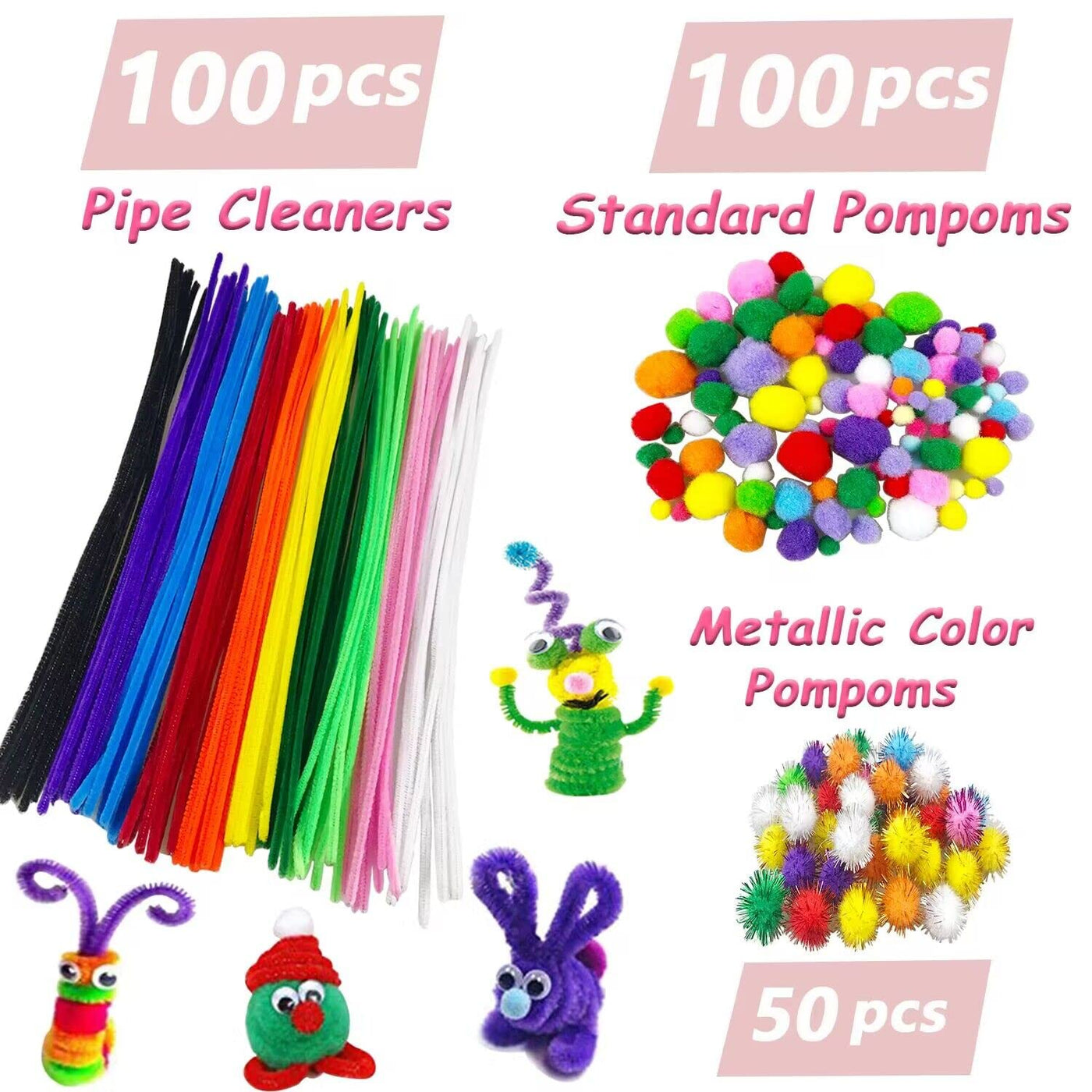 3000 pieces craft kit children DIY arts and crafts craft supplies for crafting pipe cleaners googly eyes beads creative scrapbooking