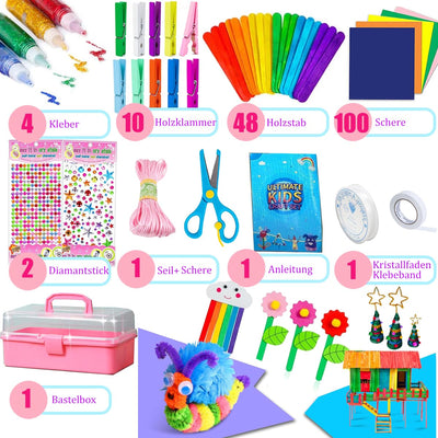 Craft kit for children, 3000+Pcs craft kit craft supplies material set, large craft box