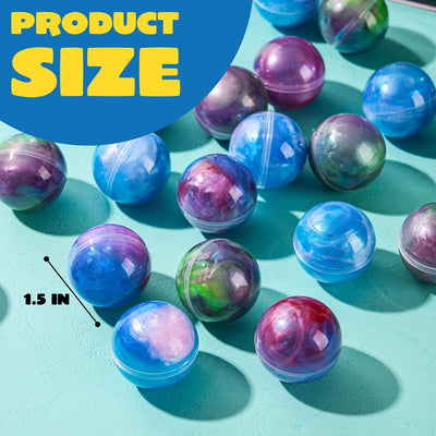 24 Pack Galaxy Slime Ball Party Favors -Fluffy, Non-Sticky, Stain-Free, Stress Relieving, Slime Kits