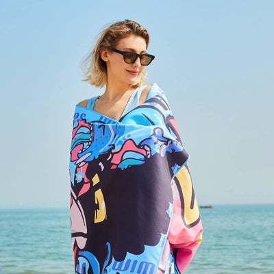 Serviette de plage Large, serviette en microfibre