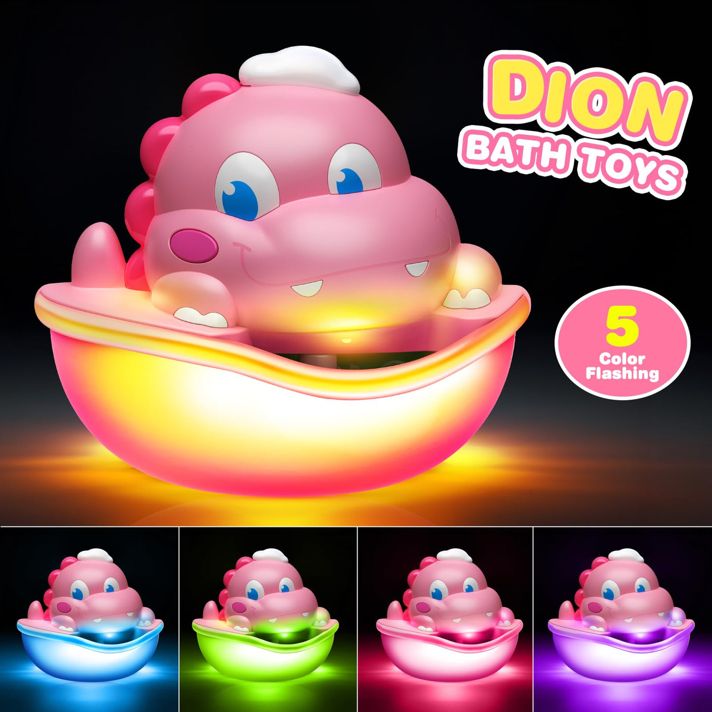 Bathtub toy Foam machine Bathtub Luminous dinosaur bath toy