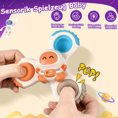 Saugnapf-Spielzeug Baby-Sinnesspielzeug für Baby Saugnapf-Drehspielzeug