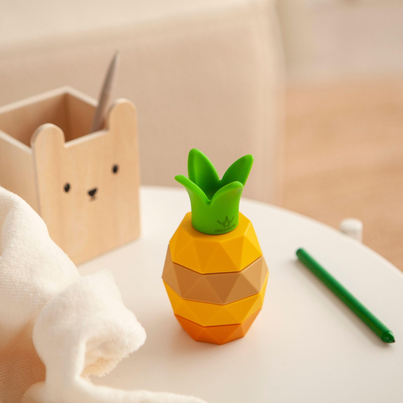 Lernspielzeug für motorische Fähigkeiten, stapelbare Ananas mit 5 Teilen