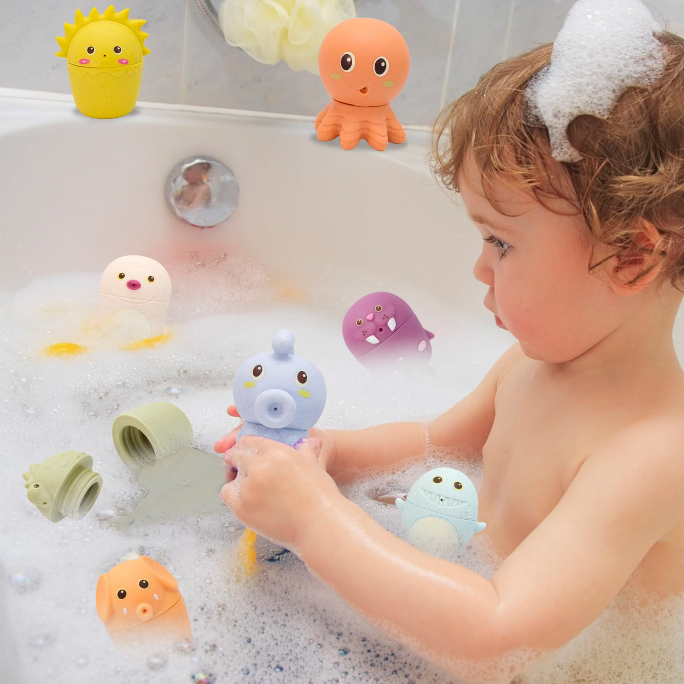 Bath toys, water toys Baby bath toys Mold-free bath toys