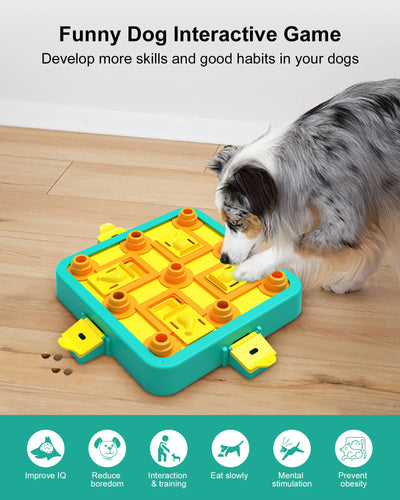 Intelligence de Jouet de Chien, Puzzle Interactif de Jouet de Chien de Niveau 3 en 1 pour l'ennui, Jouet d'Intelligence pour le Jouet de Distributeur de Friandises d'entraînement de QI pour les Grands Petits Chiens Moyens