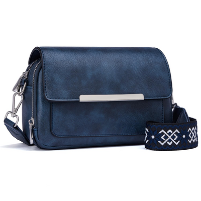 Handy Umhängetasche, Vegan Leder Crossbody Bag Umhängetasche mit verstellbarem abnehmbarem breitem Riemen
