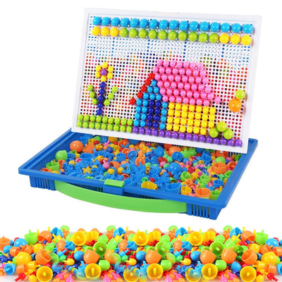 Mosaic pegging game set, pegging game Colorful pegging game mosaic with pegging beads