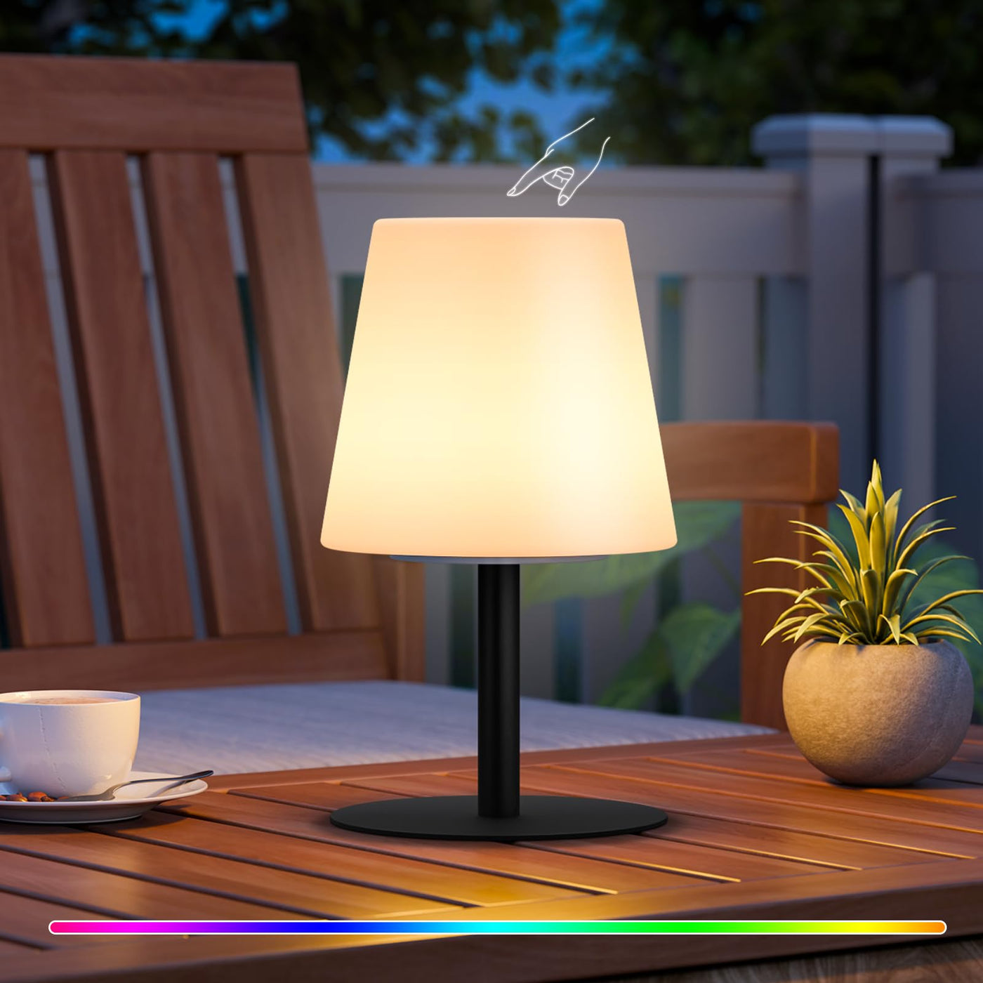 LED Outdoor Table Lamp with 8 Colors Cordless Lamp