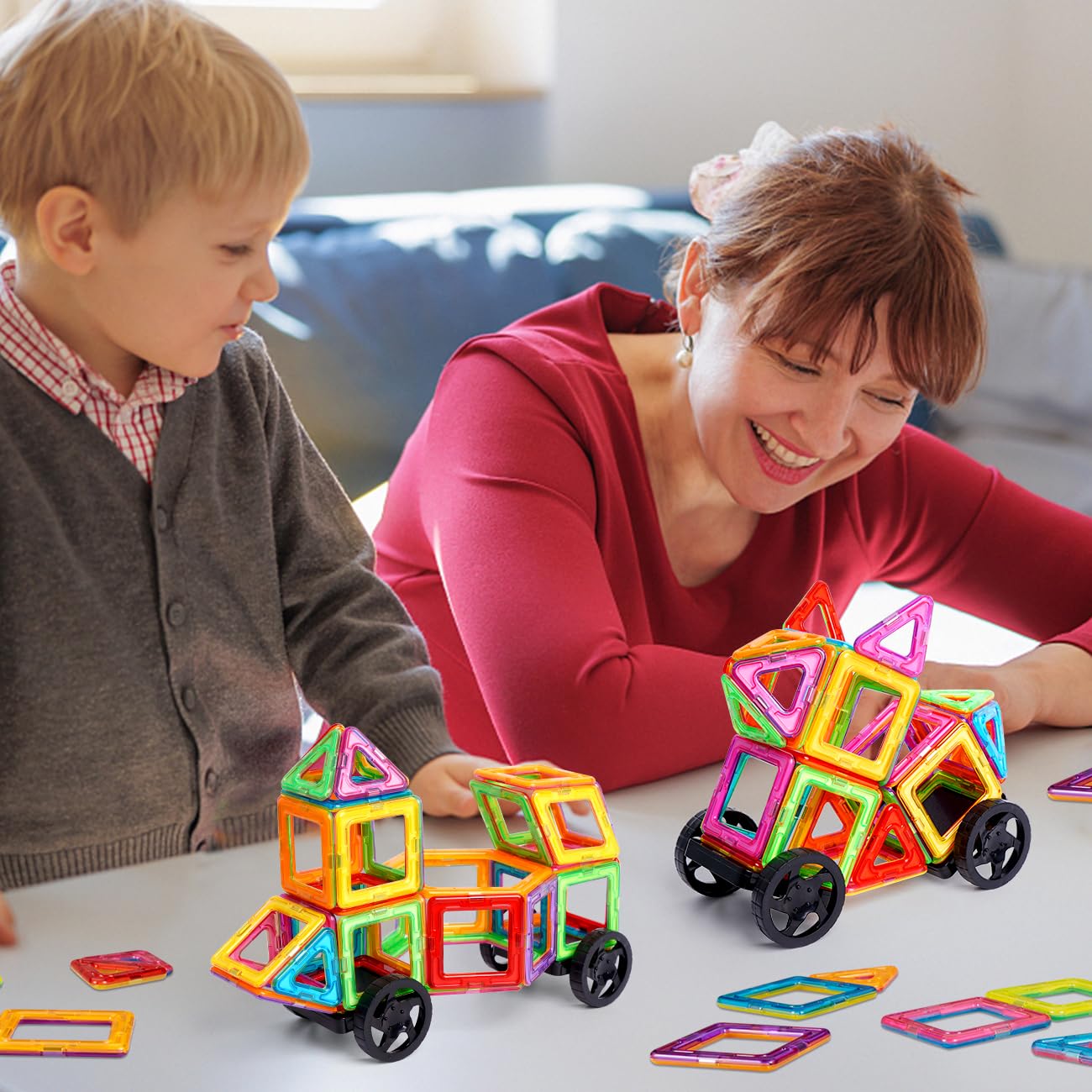 Magnetic building blocks 60 pieces, magnetic toy magnets for gift