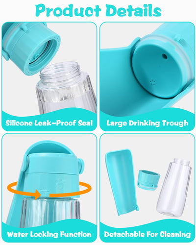 Portable Pet Drinking Bottle, foldable Design