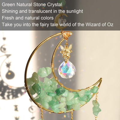 Suncatcher crystal window, moon pendant decoration, window decoration hanging, rainbow suncatcher crystal, rainbow pendant