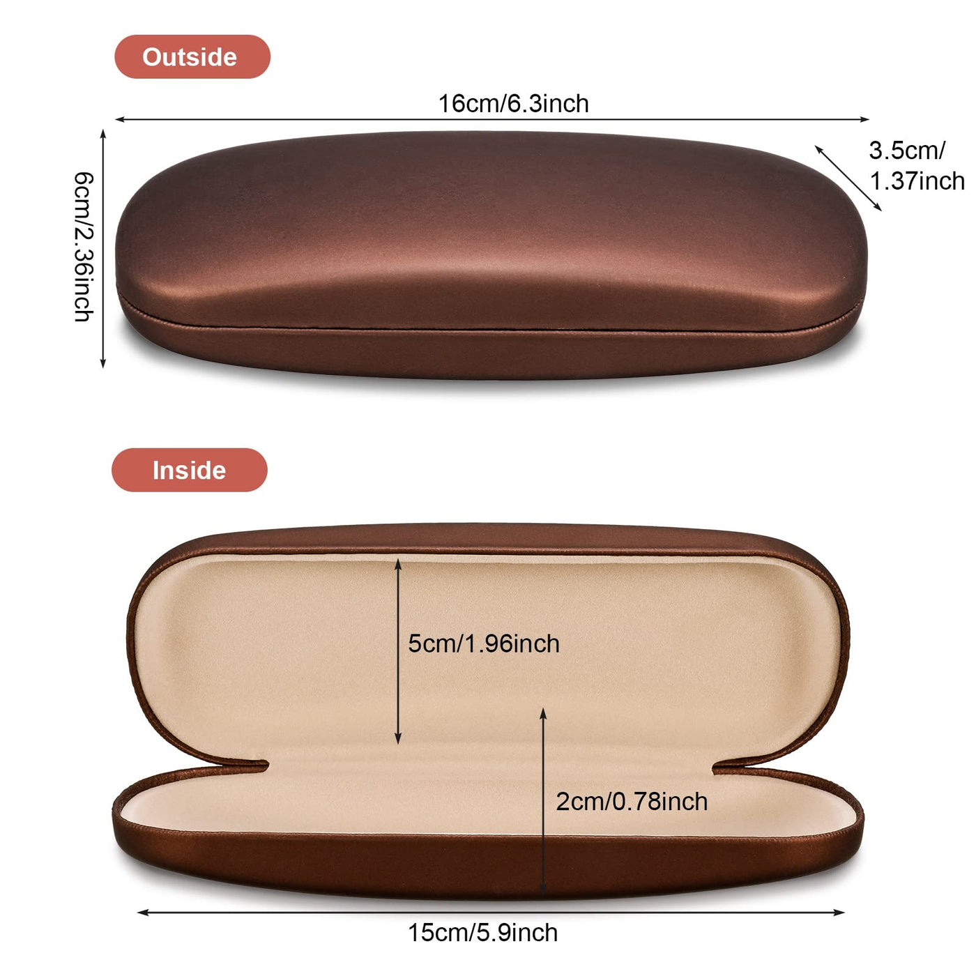 3 pieces glasses case, glasses hard case