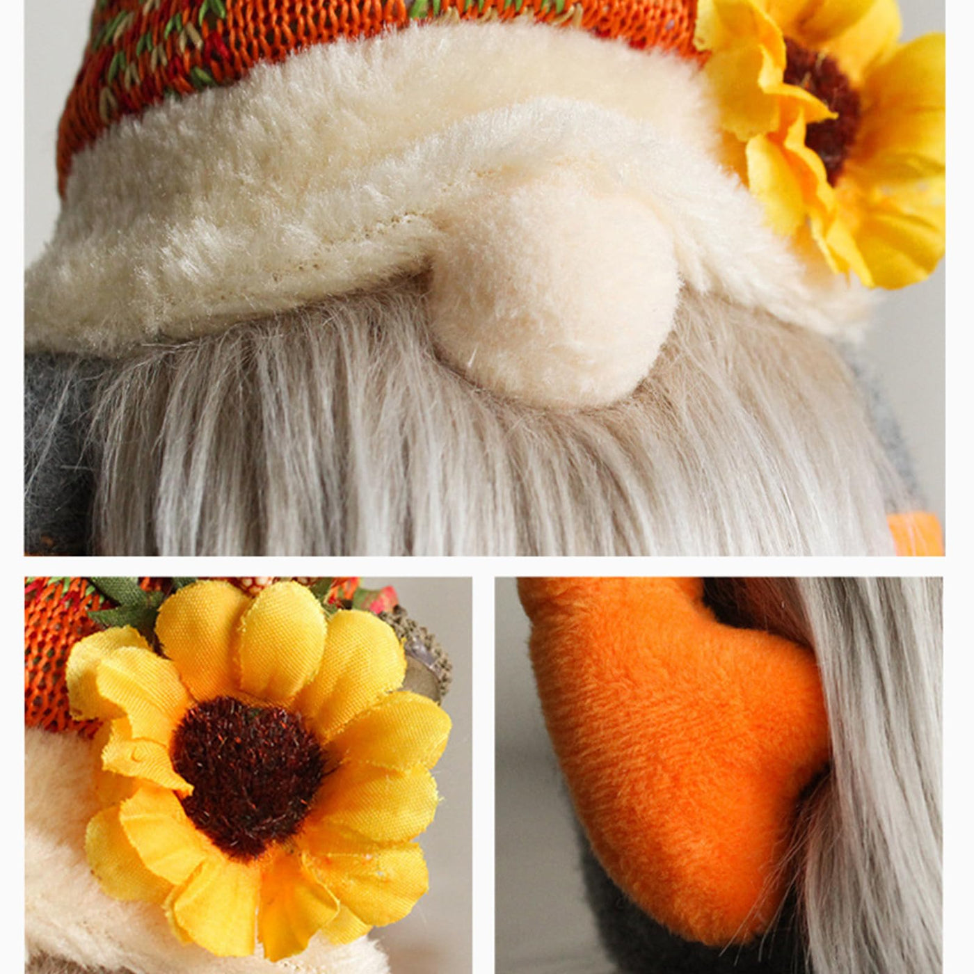 Autumn gnome decoration, 2 pieces handmade harvest festival faceless doll gnome, for Thanksgiving Halloween