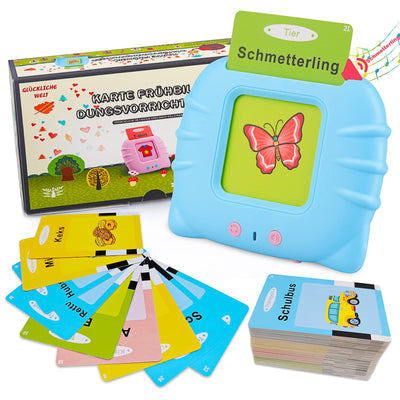 Standard German, Talking flash cards educational toy for toddlers Old, 112 sheets 224 words, Audible educational toy