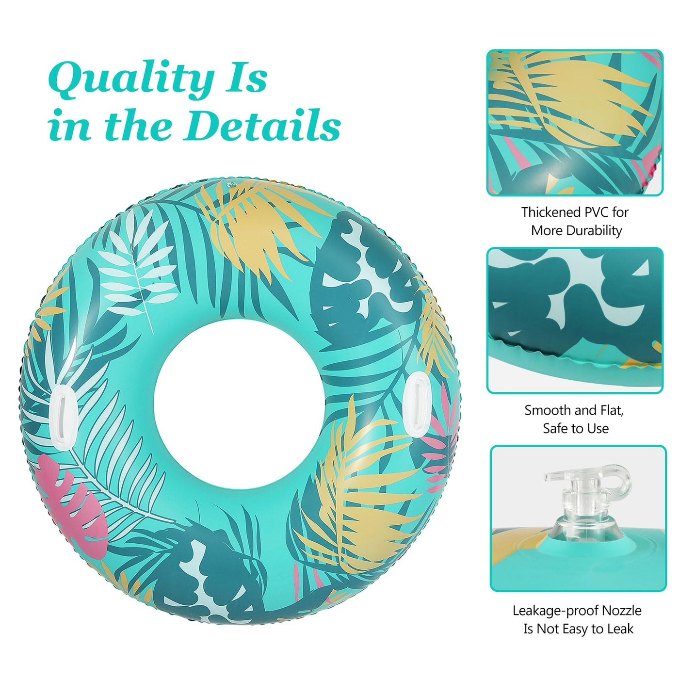 Floating rings with handles for adults, inflatable