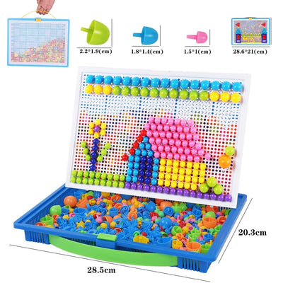 Mosaic pegging game set, pegging game Colorful pegging game mosaic with pegging beads