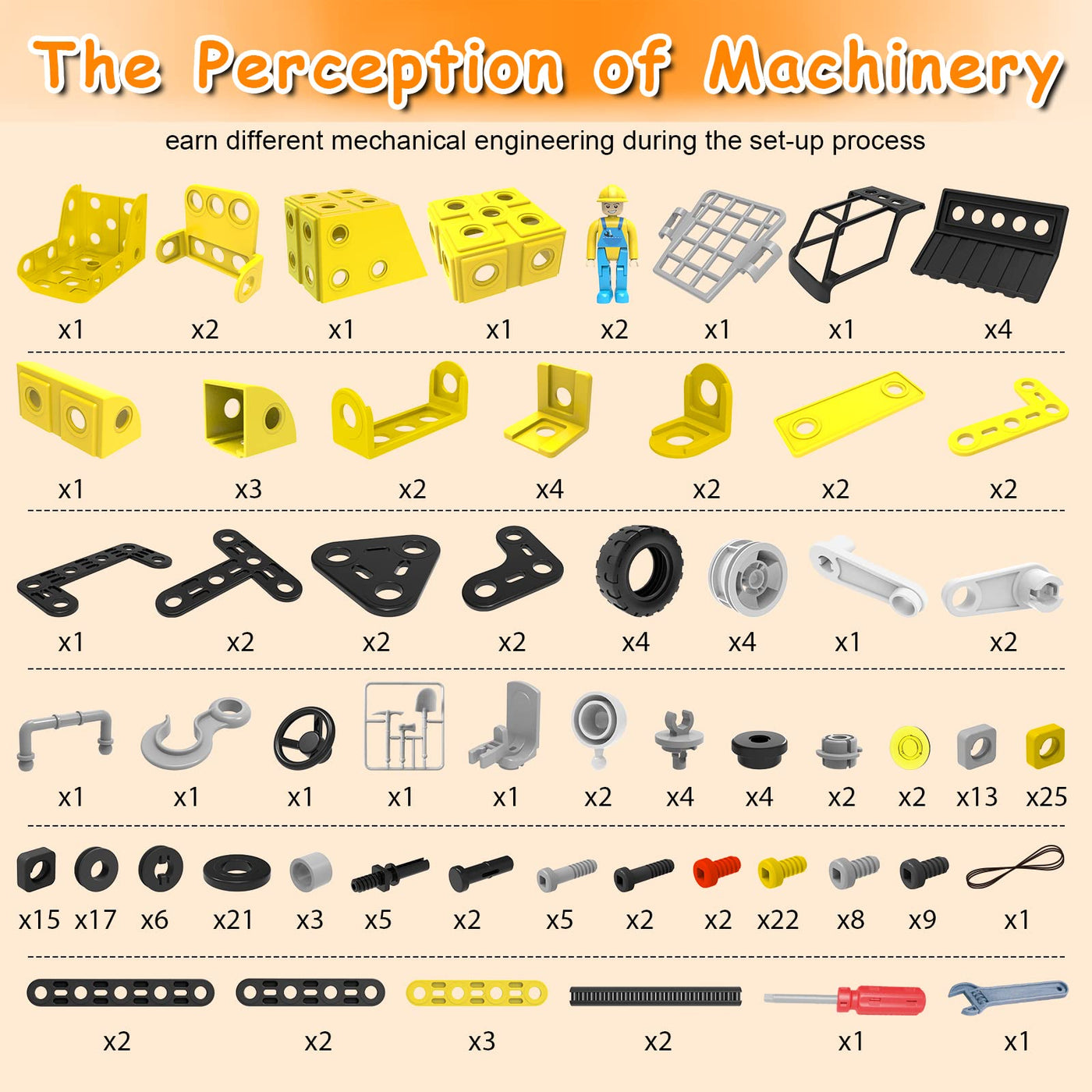 Jouets de Construction Jouets d'ingénierie 6 en 1