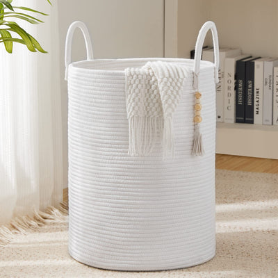 Braided Laundry Collector Toy Storage Storage Basket with Handle Handmade