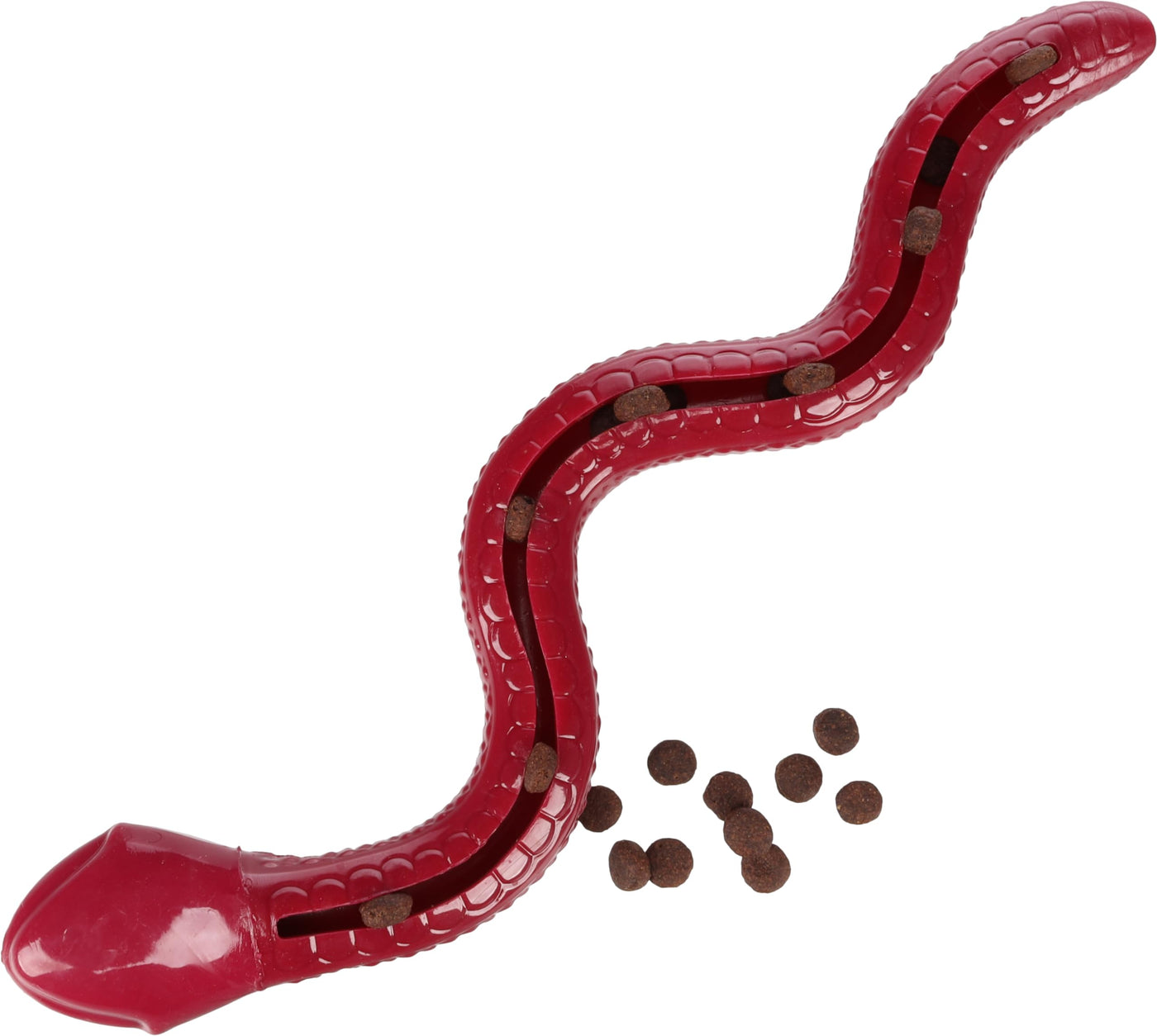 Sneaky Snake - Jouet Snack pour Chiens, en TPR avec Couineur-Remplissable pour un jeu Interactif