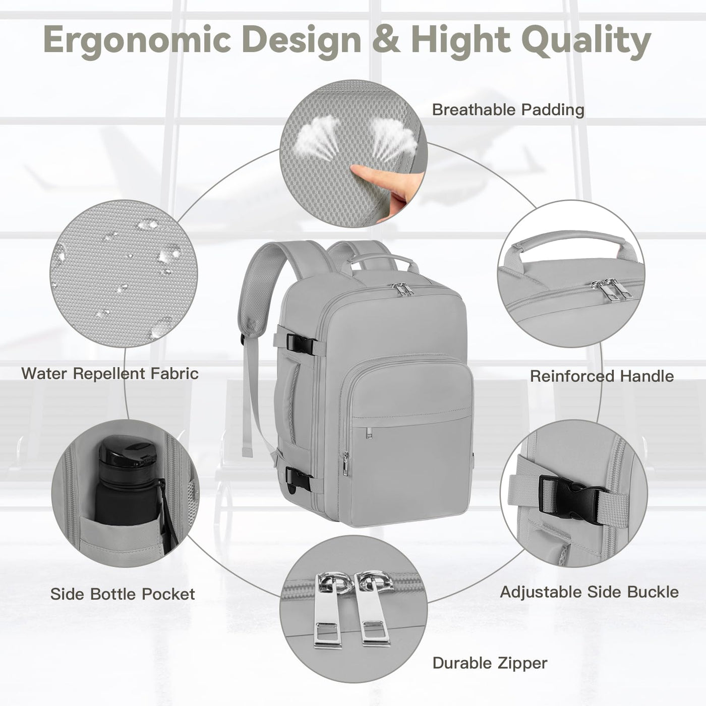 Hand Luggage Airplane Travel Backpack, Hand Luggage Backpack