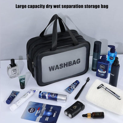 Trousse à cosmétiques, trousse de toilette pour homme，dry and wet separation, portable waterproof toilettry bag