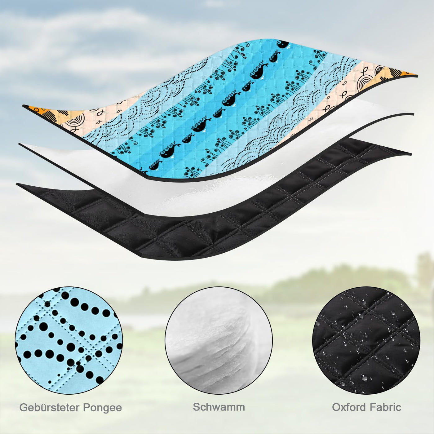 Couverture de pique-nique imperméable pour l'extérieur, tapis de plage