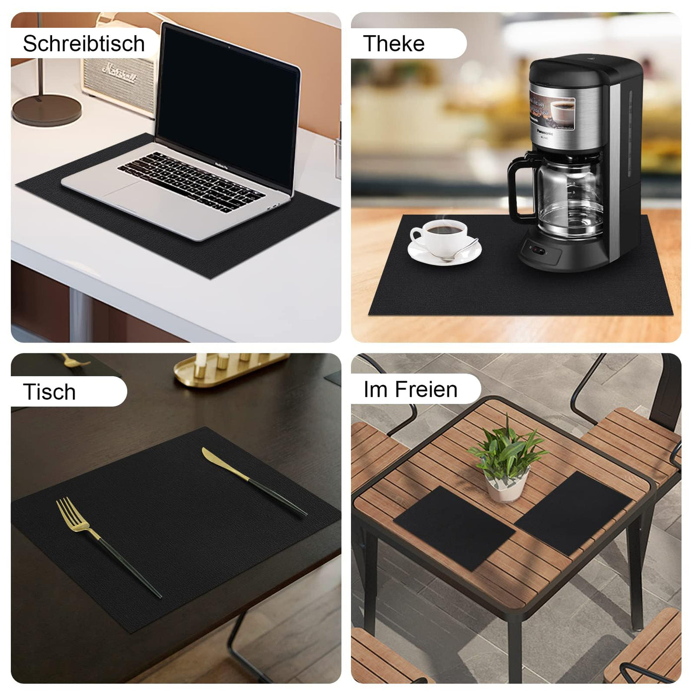 Set de 4 sets de table lavables, sets de table imperméables, beaux sets de table