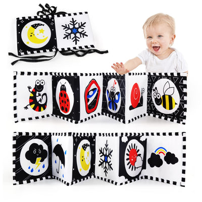 Book baby toys, Contrast cards baby book baby cloth book, Feel book baby, Double-sided soft cloth book with mirror