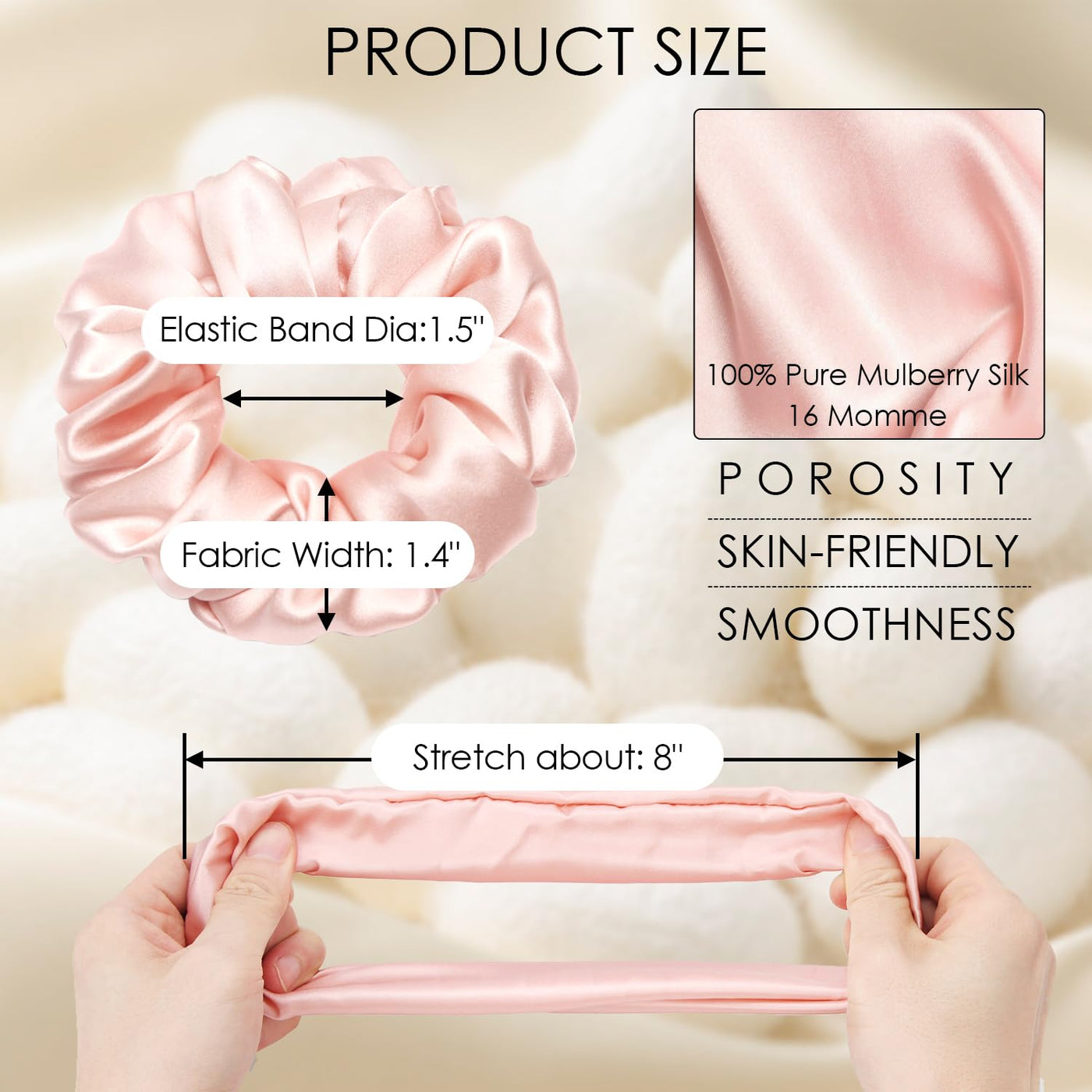 3 Pieces of Silk Hair Ties