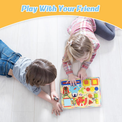 Tableau d'activités pour les enfants de 1 à 3 ans - Tableau sensoriel, jouet de voyage idéal et cadeau avec 11 activités, jouet d'apprentissage pour les enfants, pour l'autisme