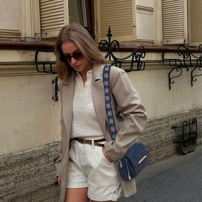 Handy Umhängetasche, Vegan Leder Crossbody Bag Umhängetasche mit verstellbarem abnehmbarem breitem Riemen