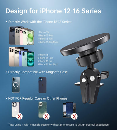 Magnetic mobile phone holder for the car