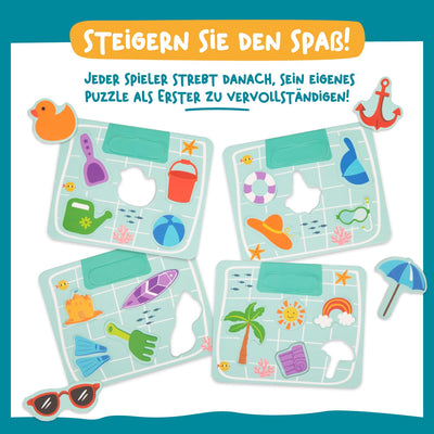 Angelspiel mit farblich passendem Puzzle Lernspiele für Kleinkinder Magnetisches Spielset aus Holz, motorisches Spielzeug