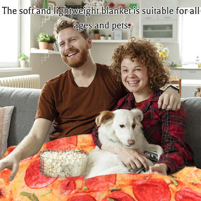 Pizza Blanket, Round, Warm Tortilla Blanket for All Seasons