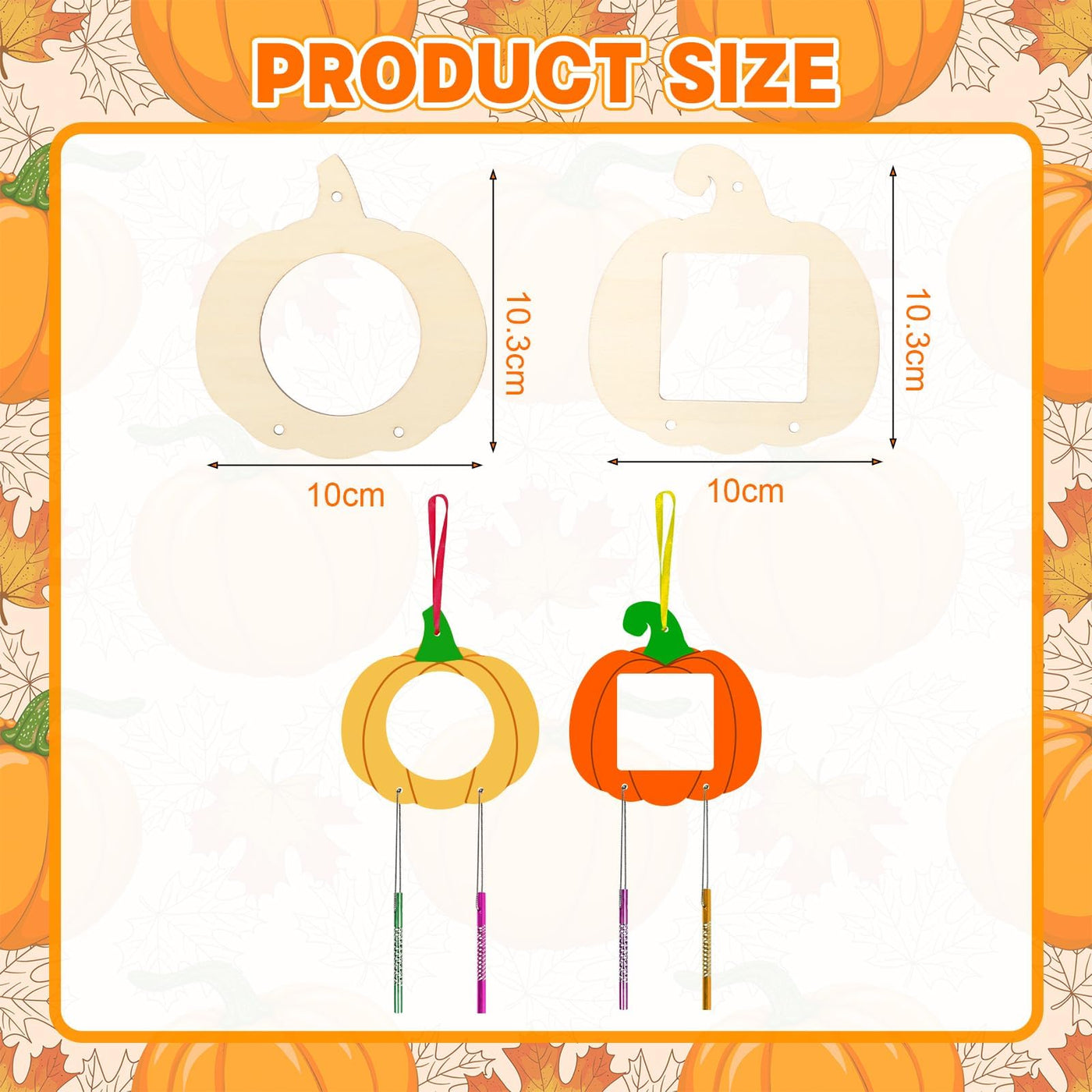 Pumpkin Photo Frames Wind Chime Craft Kit Autumn Crafts Kids