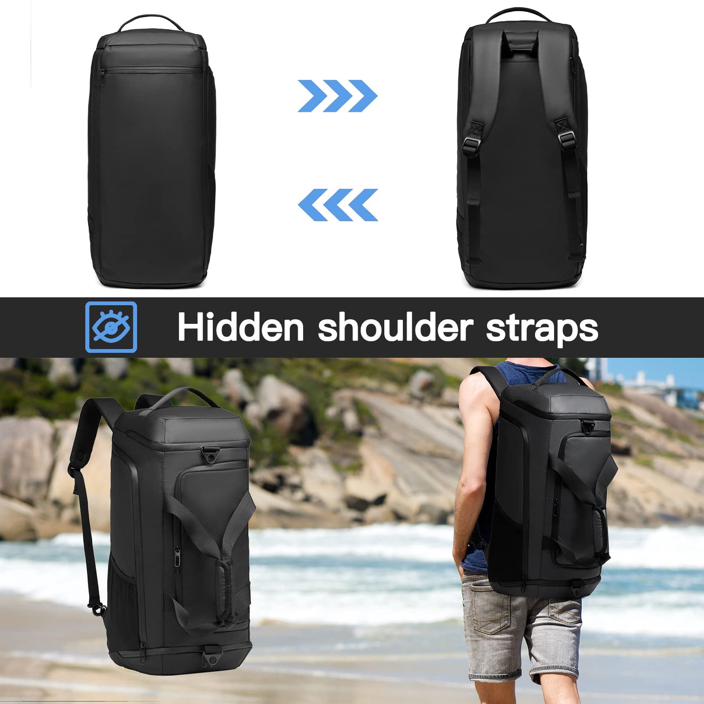 Sports bags with shoe compartment