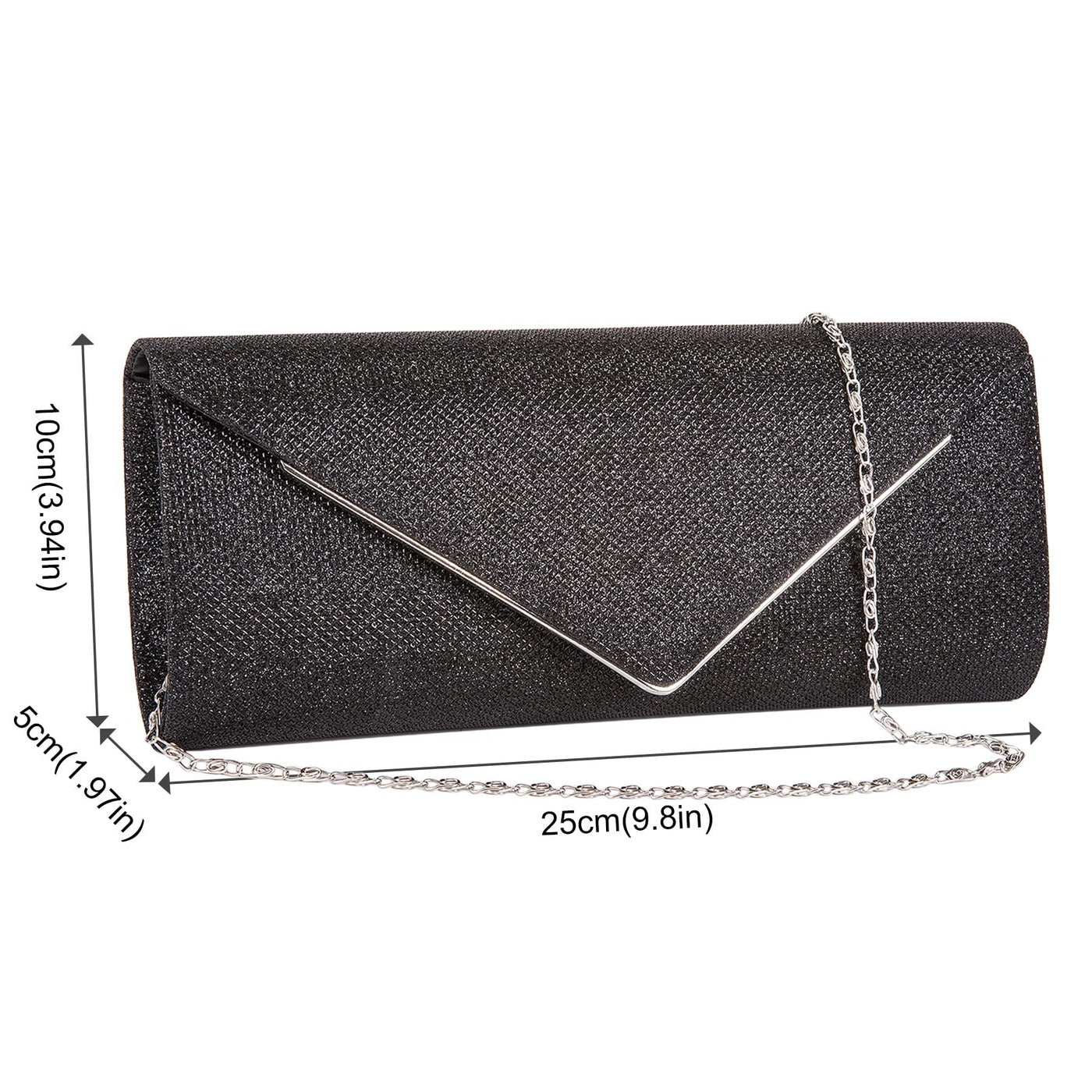 Clutch Lederhandtaschen mit abnehmbarer Kette