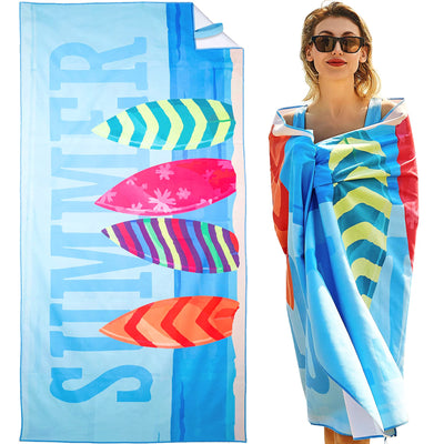 Serviette de plage Large, serviette en microfibre